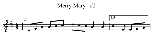 Merry Mary   #2 - staff notation