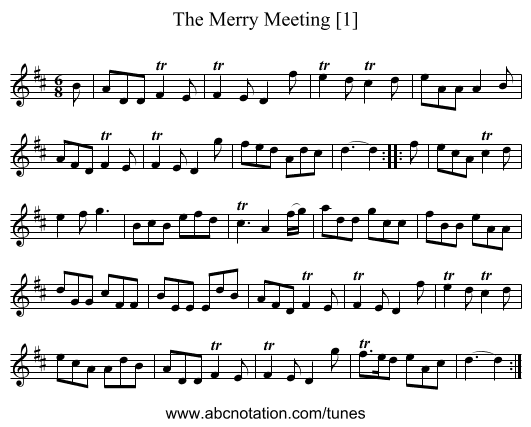 Merry Meeting [1], The - staff notation
