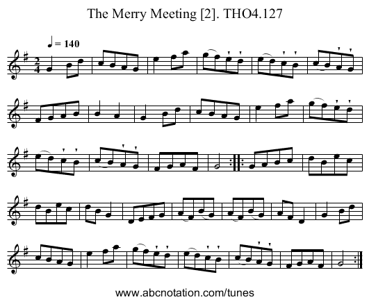 Merry Meeting [2]. THO4.127, The - staff notation