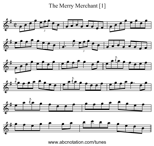 Merry Merchant [1], The - staff notation