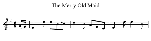 Merry Old Maid, The - staff notation