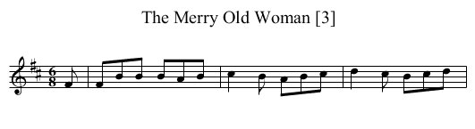 Merry Old Woman [3], The - staff notation