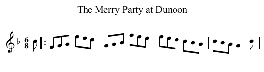 Merry Party at Dunoon, The - staff notation
