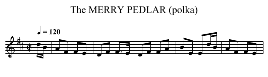 MERRY PEDLAR (polka), The - staff notation