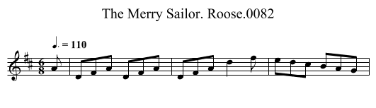 Merry Sailor. Roose.0082, The - staff notation
