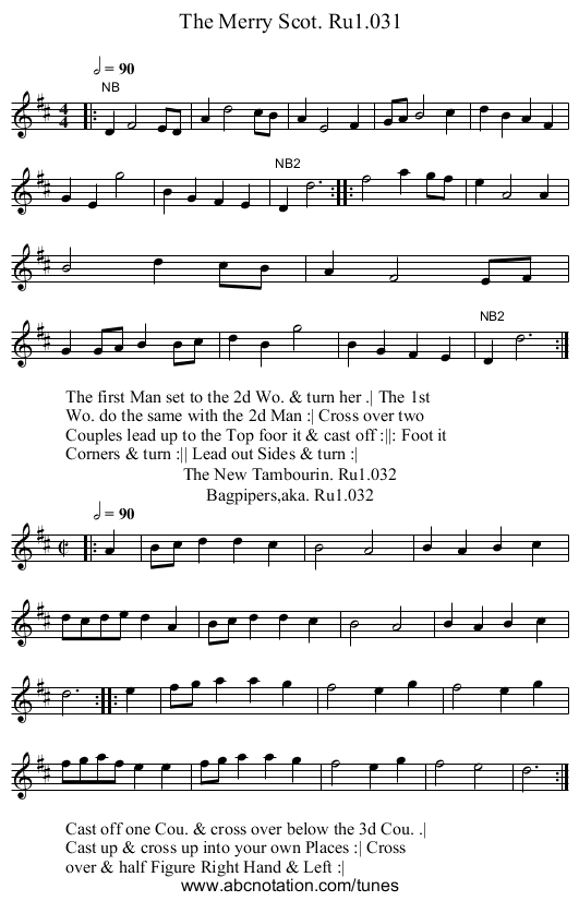 Merry Scot. Ru1.031, The - staff notation