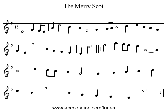 Merry Scot, The - staff notation
