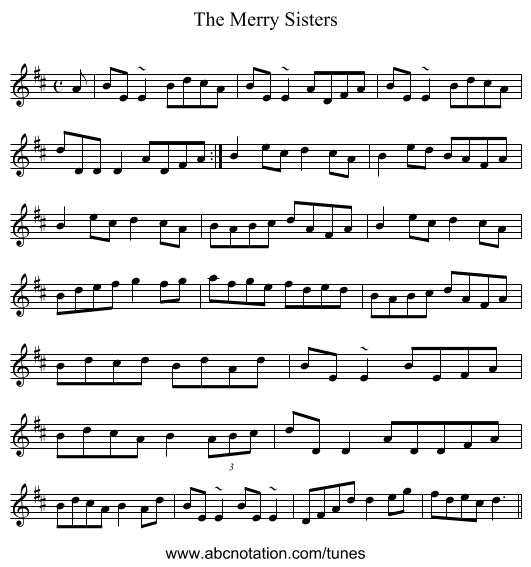 Merry Sisters, The - staff notation