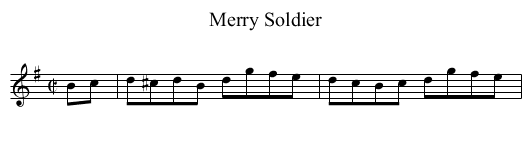 Merry Soldier - staff notation