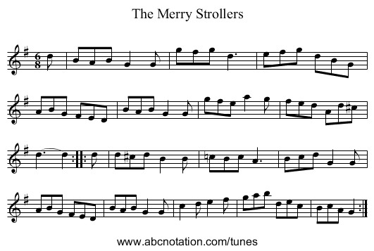 Merry Strollers, The - staff notation