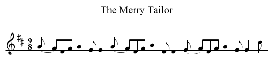 Merry Tailor, The  - staff notation