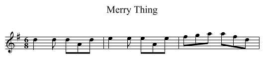 Merry Thing - staff notation