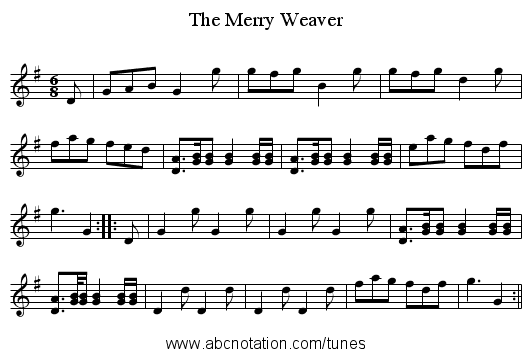 Merry Weaver, The - staff notation