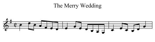 Merry Wedding, The - staff notation
