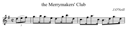 Merrymakers' Club, the  - staff notation