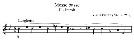 Messe basse - staff notation