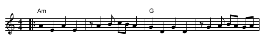Mi Chamocha   [Am] - staff notation