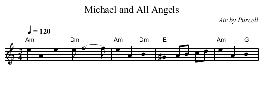 Michael and All Angels - staff notation