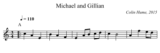 Michael and Gillian - staff notation