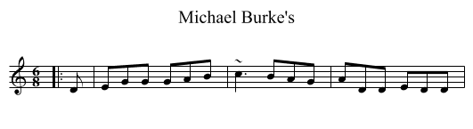 Michael Burke's - staff notation