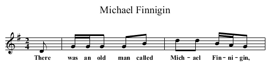 Michael Finnigin - staff notation