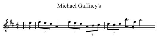 Michael Gaffney's - staff notation