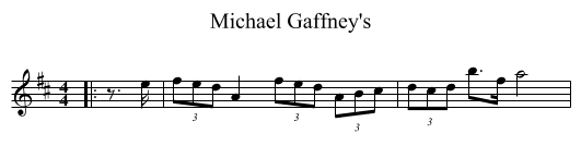 Michael Gaffney's - staff notation
