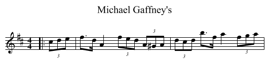 Michael Gaffney's - staff notation