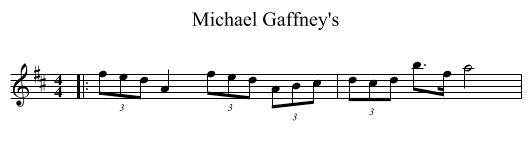 Michael Gaffney's - staff notation