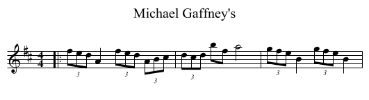 Michael Gaffney's - staff notation