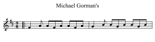 Michael Gorman's - staff notation