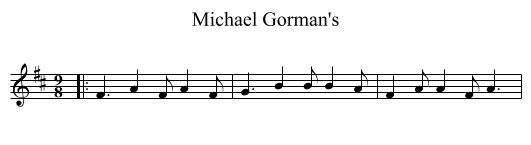 Michael Gorman's - staff notation