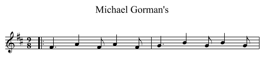 Michael Gorman's - staff notation
