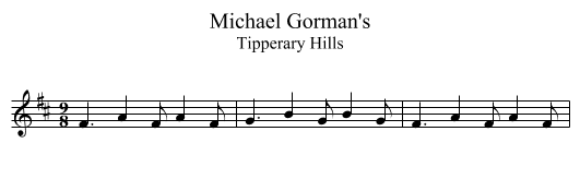 Michael Gorman's - staff notation