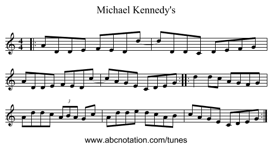 Michael Kennedy's - staff notation