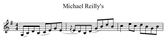 Michael Reilly's - staff notation