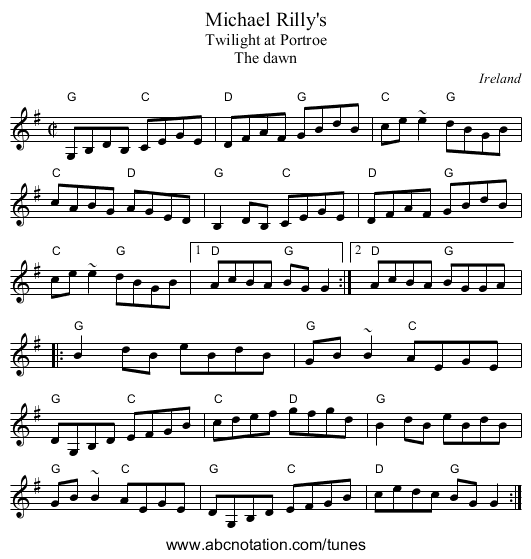 Michael Rilly's - staff notation