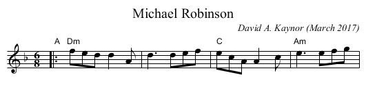 Michael Robinson - staff notation