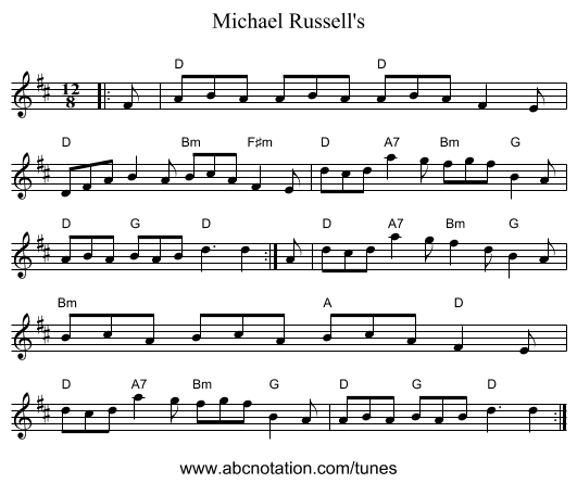 Michael Russell's - staff notation