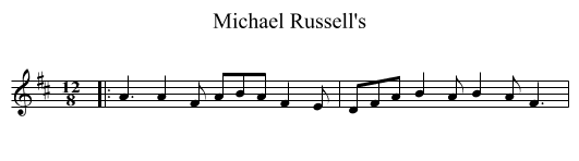 Michael Russell's - staff notation