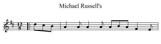 Michael Russell's - staff notation
