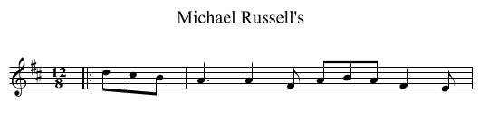 Michael Russell's - staff notation
