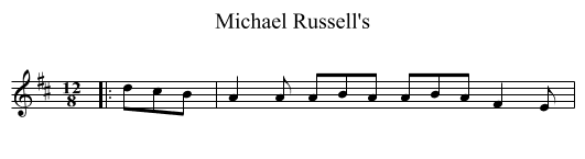 Michael Russell's - staff notation