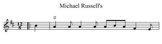 Michael Russell's - staff notation