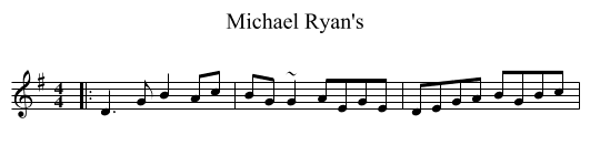 Michael Ryan's - staff notation