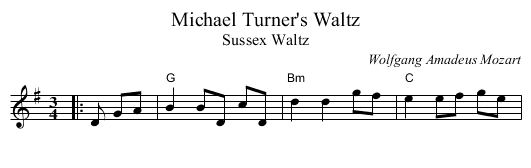 Michael Turner's Waltz - staff notation