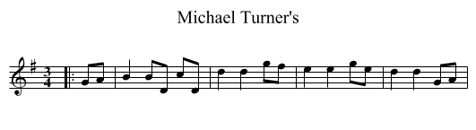 Michael Turner's - staff notation
