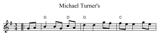 Michael Turner's - staff notation