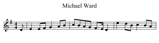 Michael Ward - staff notation