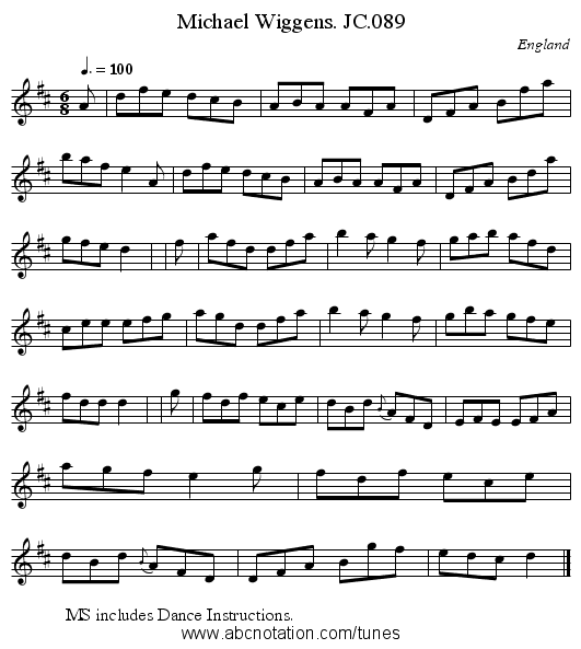 Michael Wiggens. JC.089 - staff notation